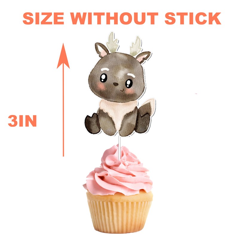 10 PCS Party Arctic Animals Cupcake Toppers - Create a