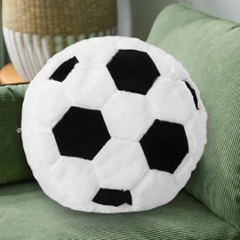 Plush Football Seat Cushion, 45 x 45 cm Football Plush Cushion Plush Football Toy, Creative Room Decoration for Children's Room, Football Toy Gift for Children, Girls, Boys, Football Lovers