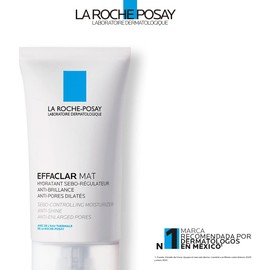 La Roche-Posay Effaclar Mat, Crema Facial Matificante para Piel Grasa, Hidrata y Reduce el Sebo, Combate el Brillo, Controla Oleosidad y Disminuye Poros, 40 ml