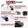 Solar Cable Gland with 10Ft 13AWG Cable, MC4 Entry Connectors