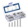 Kozelo 50pcs 1/4"-20 Socket Head Cap Screws Bolts Nuts Assortment