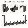 Over The Door Hooks Organizer Rack – No-Drill Aluminum Door