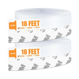 36 Ft Door Weather Stripping Door Seal Strip Tape,Silicone Door Draft Stopper,Self Adhesive Shower Door Bottom Seal and Door Insulation Strip for Door Frame Windows and Glass Gaps (Transparent, 25mm)