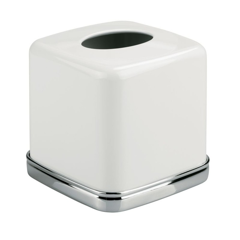 iDesign York Facial Tissue Box Cover, Vintage Holder for Bathroom
