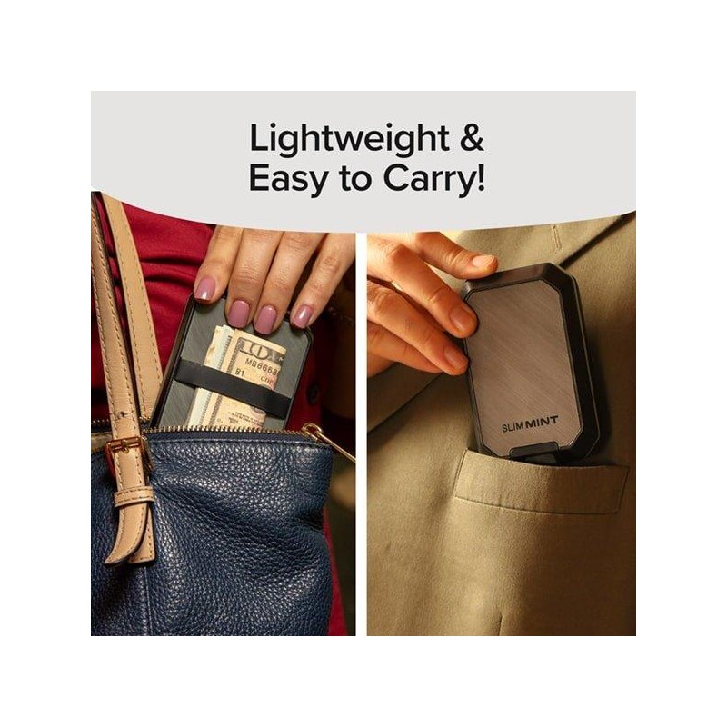 Bulbhead Slim Mint RFID Blocking Wallet, Rigid Aluminum Minimalist Wallet