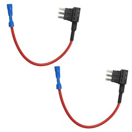 12V Car Add-a-Circuit Fuse Tap Adapter, Mini Blade Fuses Holder Automotive Fuse Adapter, 3 ATM Fuses Tap Replacement for Car Truck Boat (2PCS)