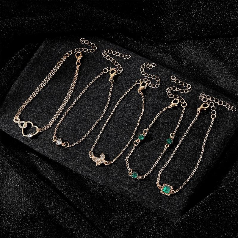 Gold Bracelets for Women, 14K Gold Plated Dainty Layered Chain