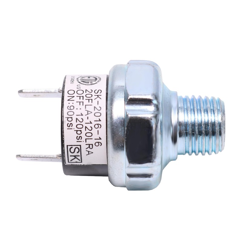 Air Pressure Switch 90-120 PSI Tank Mount Thread 1/4"NPT 12V/24V