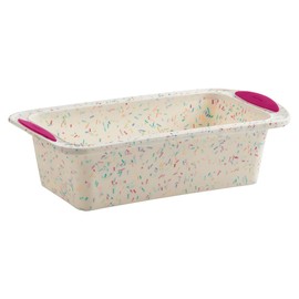 Trudeau 05118555 Structure Loaf Pan Silicone Bakeware, Medium, Confetti White