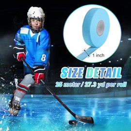 Jerify 2 Rolls Cloth Hockey Tape 27 yd x 1 Inch Multipurpose Hockey Stick Tape Athletic Sport Tape for Ice Roller Blade Handle Protector (Sky Blue)