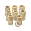 80 Pieces 2.9 Inch Unfinished Wooden Rings for Crafts Natural