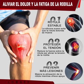 LOW&EE® Kniebandage, verstellbar, 2 Stück, für Herren und Damen, Kniebandage für Meniskus und Ligament, mit Gurt für die Patella-Sehne, Kniebandage, Sport zur Schmerzlinderung