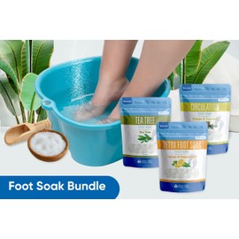 Foot Soak Salts Bundle 3-Pack with Scoop Foot Soaks (2-lbs Each 6-lbs Total)