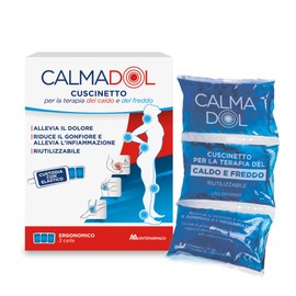 Calmadol Cuscinetto Caldo Freddo, per Mal di Testa, Dolori Mestruali e Reumatismi, Terapia Termica e Crioterapia, 1 Cuscinetto Riutilizzabile con Custodia