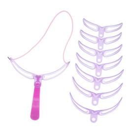 FRCOLOR Brow Stencil Kit Hand Held 8 Different Eyebrow Stencils for Precise Styling Reusable and Easy Diy Makeup Tool