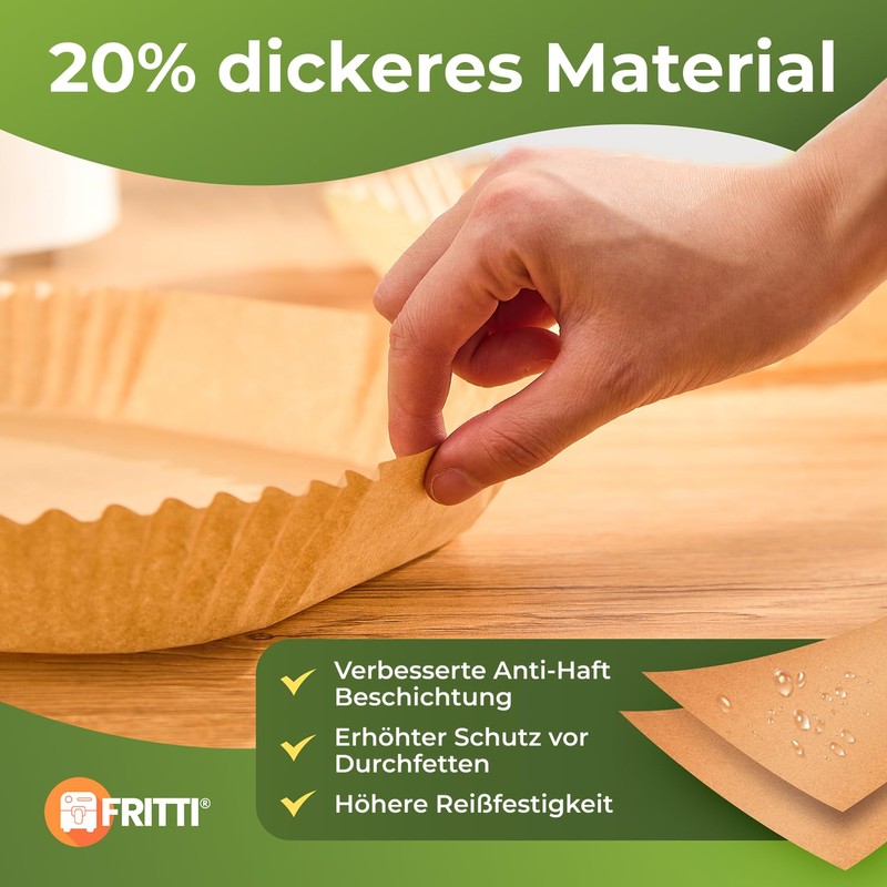 FRITTI Baking Paper for Hot Air Fryer Ninja Pack of