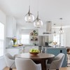 HAHZT Pendant Lights Kitchen Island: Brushed Nickel Light Fixture Farmhouse
