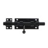 Alise Slide Bolt Latch Safety Door Gate Latches Lock with Padlock Hole,Heavy Duty Solid Stainless Steel Black Finish