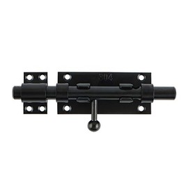 Alise Slide Bolt Latch Safety Door Gate Latches Lock with Padlock Hole,Heavy Duty Solid Stainless Steel Black Finish