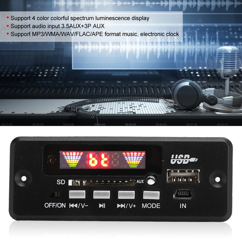 02CABT DX AUX Colorful Display Lossless FLAC MP3 Bluetooth 5.0
