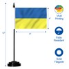 Anley Ukraine Deluxe Desk Flag Set - 6 x 4