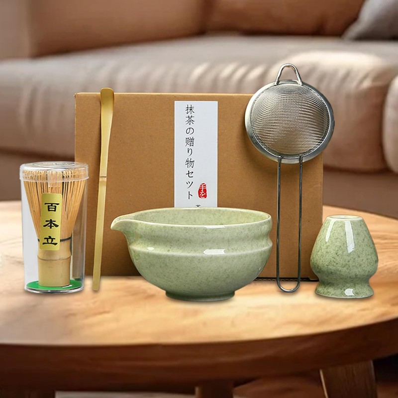 Matcha Whisk Set - Handheld Matcha Starter Kit,Comfortable Use Japanese