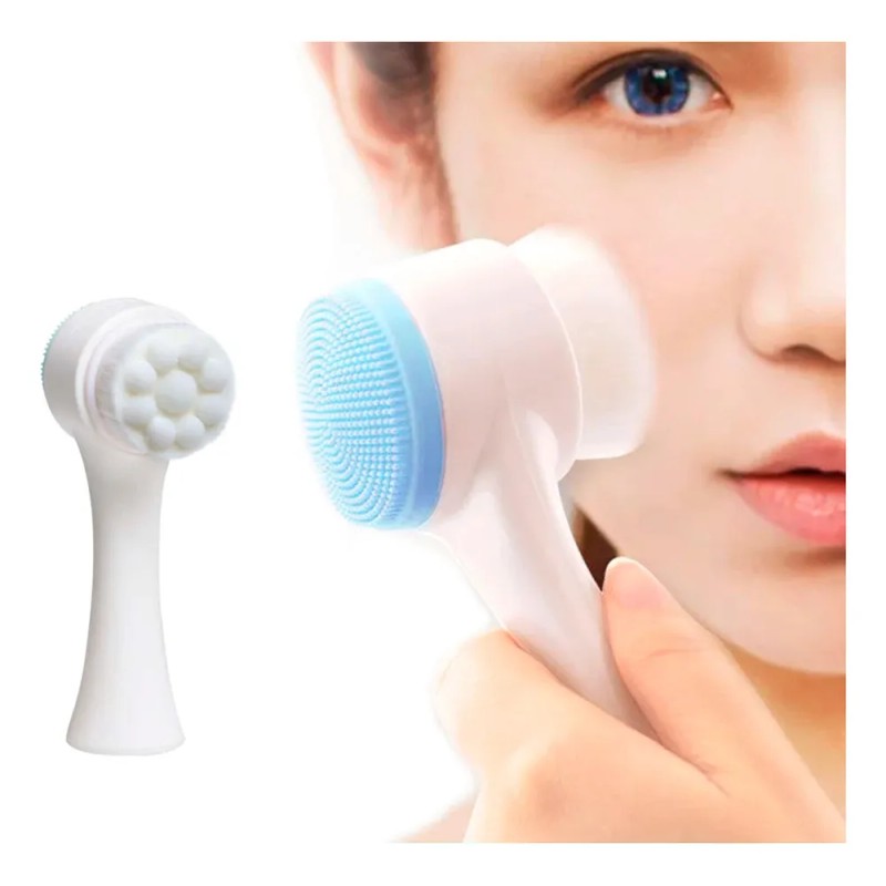 Cepillo Facial Diler 2 en 1 Cerdas Suaves y Exfoliante
