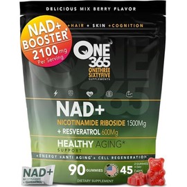 Gomitas NAD+ Nicotinamida Riboside Resveratrol Energy 1500 mg 90 Ct