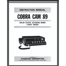 Cobra CB Cam 89 Instruction Manual 14 PAGES Comb Bound Gloss cover