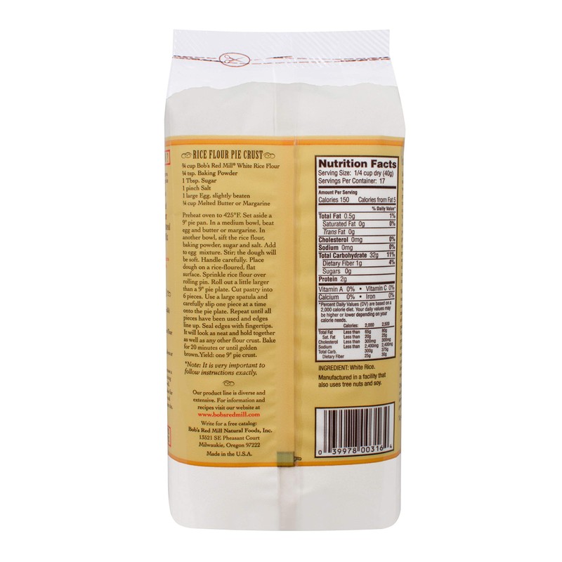 Bob's Red Mill Gluten Free White Rice Flour, 24 Oz