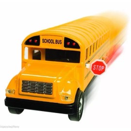 kingsfan 5" NEW Yellow School Bus Diecast Model pull back action openable doors 5 inch