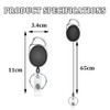 KINDOYO Pack of 4 Retractable ID Card Holder Lanyard Extendable