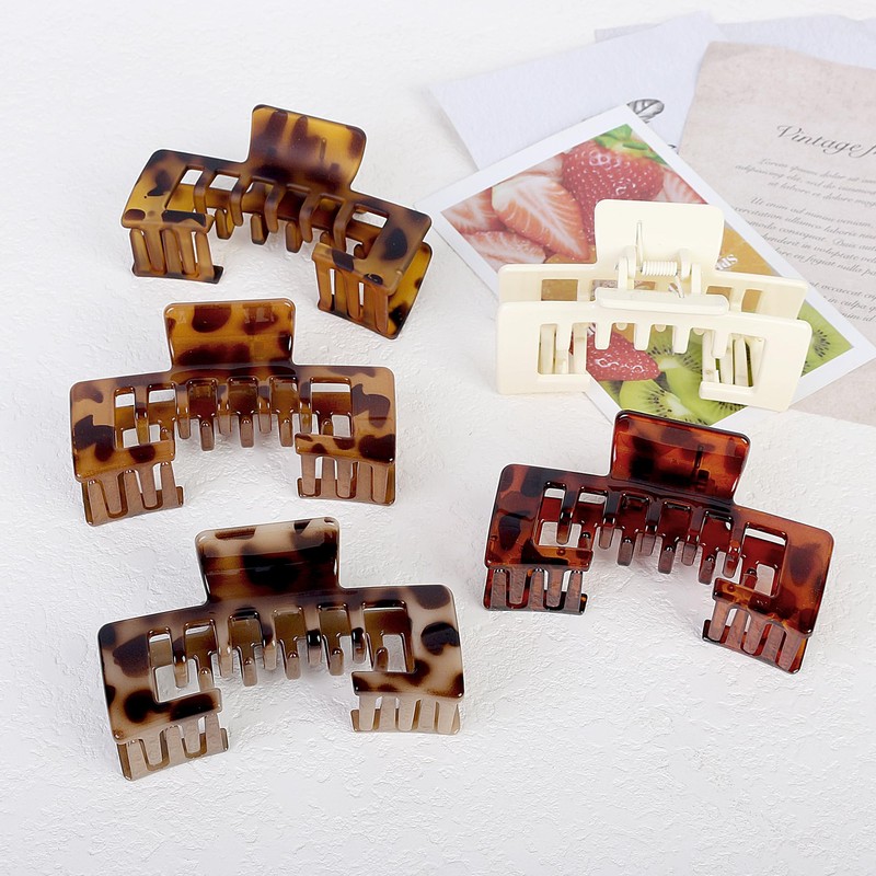 Hat Hair Claw Clips for Women, Square Claw Clips for