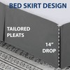 Luxury Double Brushed Microfiber Bed Skirt, Ultra Soft, and Wrinkle