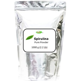 NuSci Organically Grown Spirulina Powder 1000g (1.0Kg, 2.2 lb) Bulk Pure Fresh GMO Free Non-Irradiated