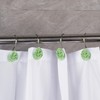 12 Pieces Green Leaf Shower Curtain Hooks, Decorative Botanical Theme