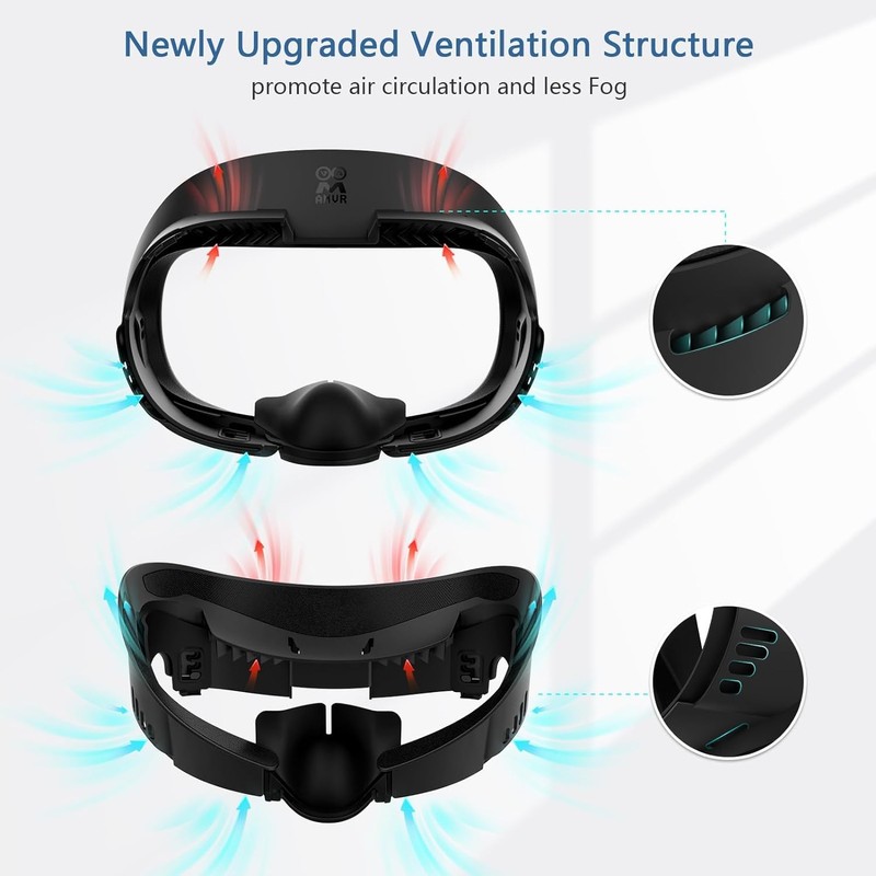 AMVR Quest 3 Compatible Face Cushion, Interface Bracket, Replacement PU