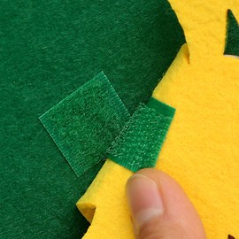 AWOCAN DIY Felt Christmas Tree Set Detachable Ornaments Door Wall Hanging Xmas DIY Christmas Tree Christmas Decorations for Xmas Party (green-1)