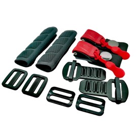 ZYRELYNX 2 Pack Helmet Quick Release Buckle Kit, All Metal Ratcheted Helmet Chin Strap Adapter, Motorcycle Helmet Accessories, Compatible with D-Rings Helmet, Half, 3/4, Full Face Helmet, Metal Red