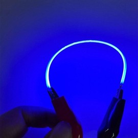 Edison Bulb LED Filament Lamp Parts Flexible Filament 130mm 300mm Edison Bulb 3v Cob LED Bead Diodes Light Accessories(300mm) 3D Printing (Blue)