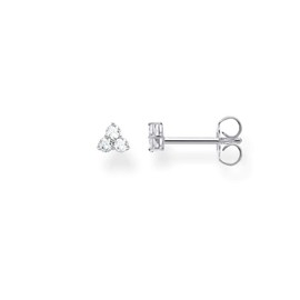 Thomas Sabo Single Stud Earrings White Stones 925 Sterling Silver H2138, Sterling Silver, Not applicable