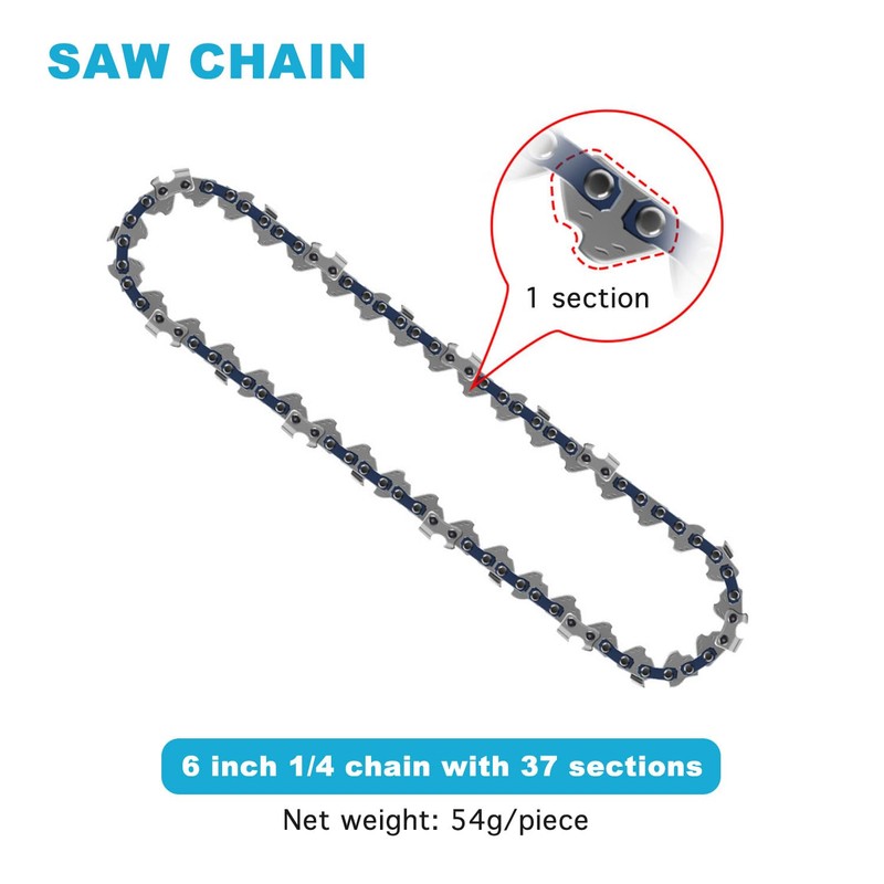 GIONAR 6 Inch Mini Chainsaw Chain Set, 5PCS Replacement Chain