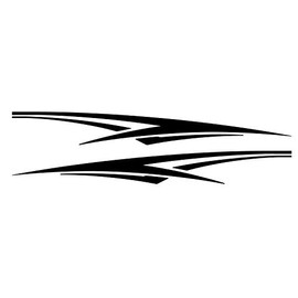 2 RV Trailer Truck Boat Accent Stripe Decals Graphics Color Choice- MGB182 (Black)
