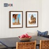 VCK 16x20 Picture Frame 4 Pack, Brown Wood Poster Frame,