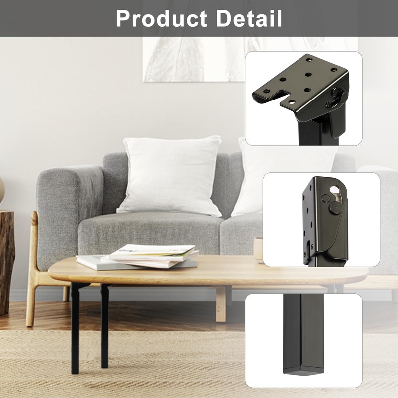 Kokone Folding Table Legs 4 Pcs 12'' Self-Locking Foldable Furniture