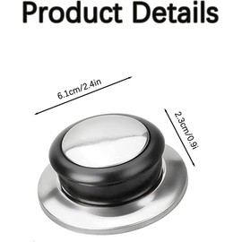 Pot Lid Knob, 2 Pack Cookware Lids, Saucepan Handles, Crock Pot Lid Replacement, Universal Lids for Pots and Pans, Saucepan Lid Knobs for Cookware, Pot Lid Handle and Bakelite Replacement Lid Button