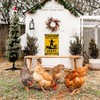Caution Area Patrolled by Crazy Chicken Lady- Funny Chicken Signs