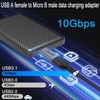 QIANRENON 10Gbps USB A Female to USB 3.0 Micro B