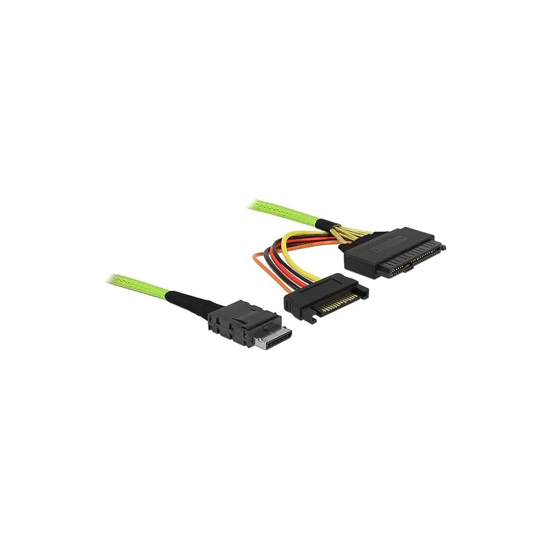 DeLOCK 85802 Serial Attached SCSI (SAS) 0.5m 32Gbps Black/Green -