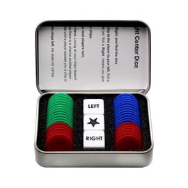 Befantasway Right Left Center Dice Game Set with 3 Dices& 36 Chips - Blue